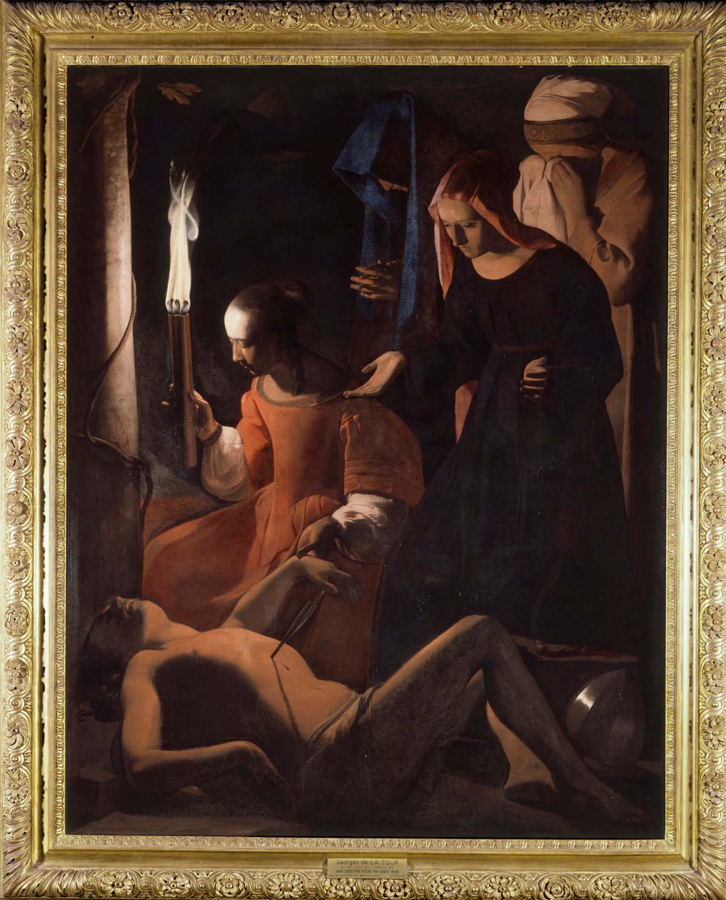 Saint Sébastien soigné par Sainte Irène. Peinture de Georges de La Tour (1593-1652) - Georges de La Tour