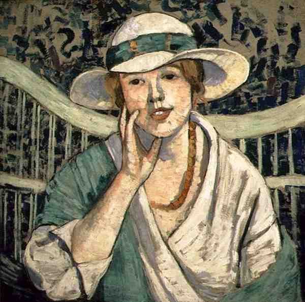 Le Chapeau blanc et vert - Georgette Agutte