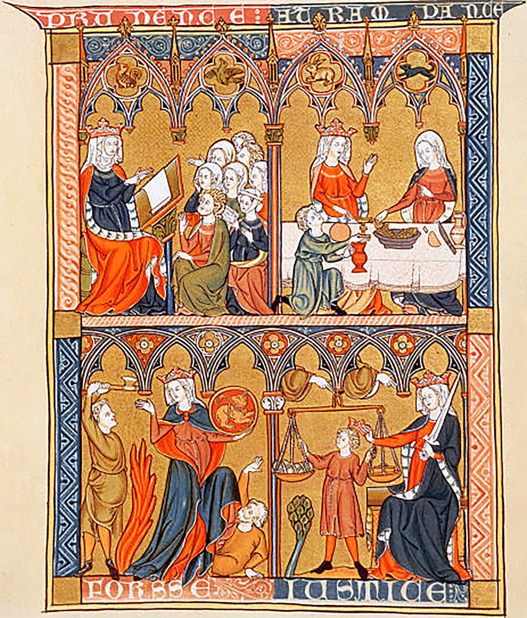 4 vertus cardinales de Somme le Roi par le frère dominicain Laurent, vers 1290-1300 (48292049006) - Georgia Levan Ramishvili from Tbilisi