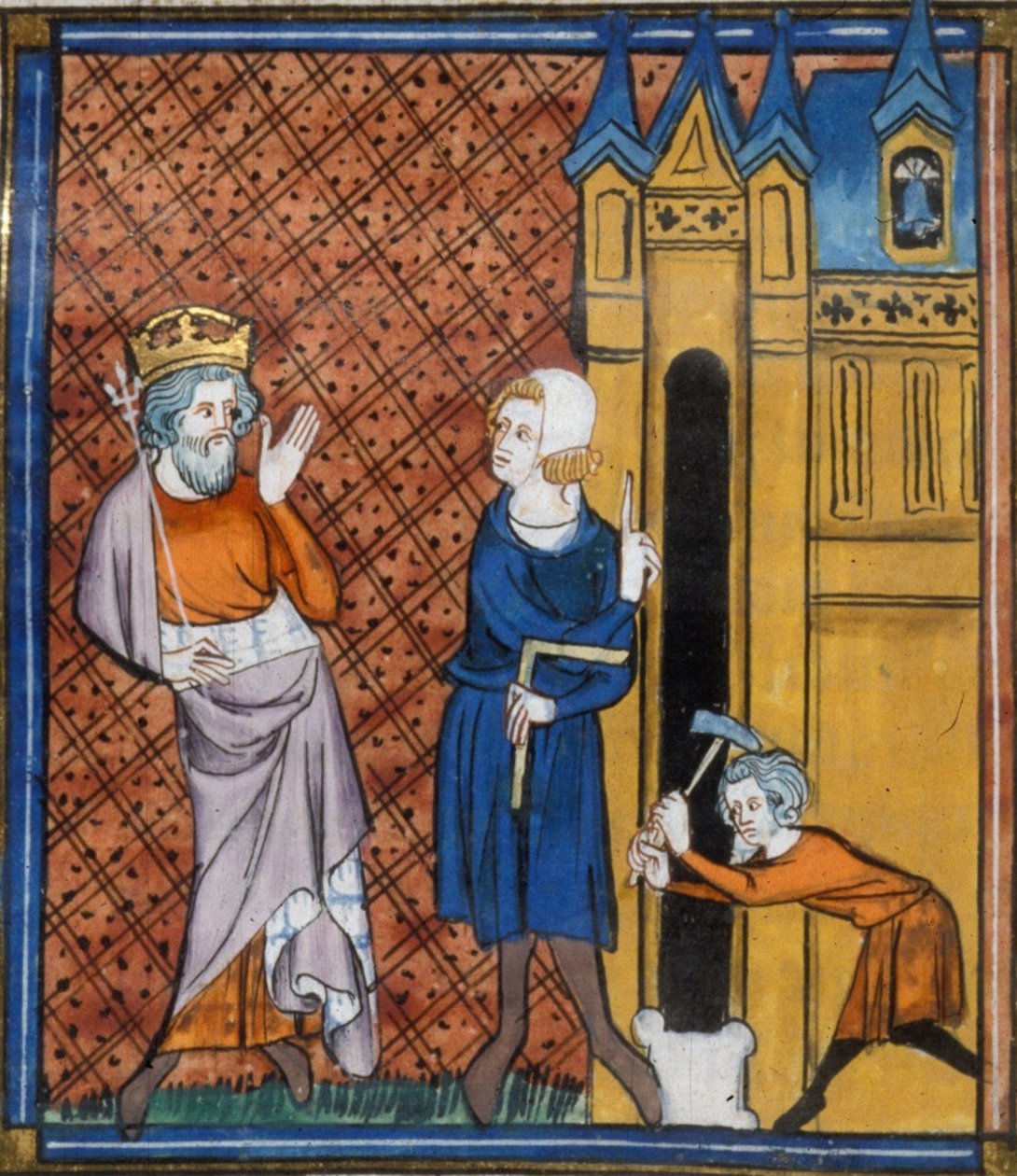 Charlemagne construisant la cathédrale d