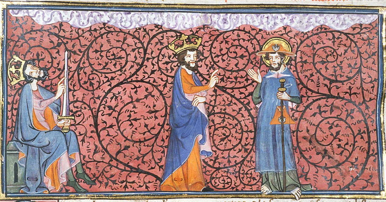 Les visions de Charlemagne de la Voie lactée et de Jacques, extraites des Chroniques de France ou de St Denis, 14e siècle (22690449466) - Georgia Levan Ramishvili from Tbilisi