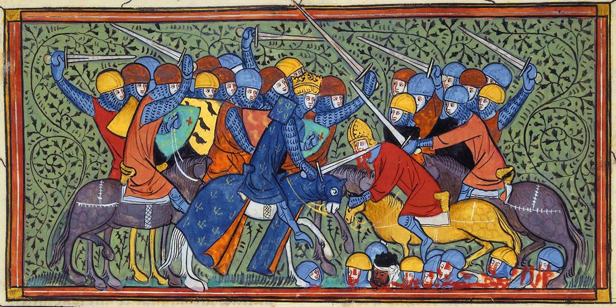 Charles Martel à la bataille de Tours, Grandes Chroniques de France (27686528435) - Georgia Levan Ramishvili from Tbilisi