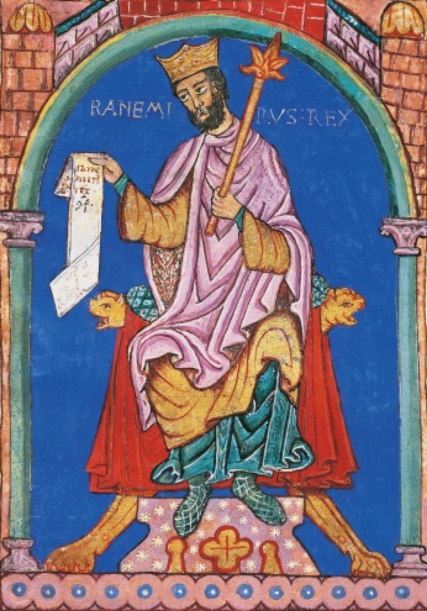 Roi Ramiro II de Leon, miniature tirée de l