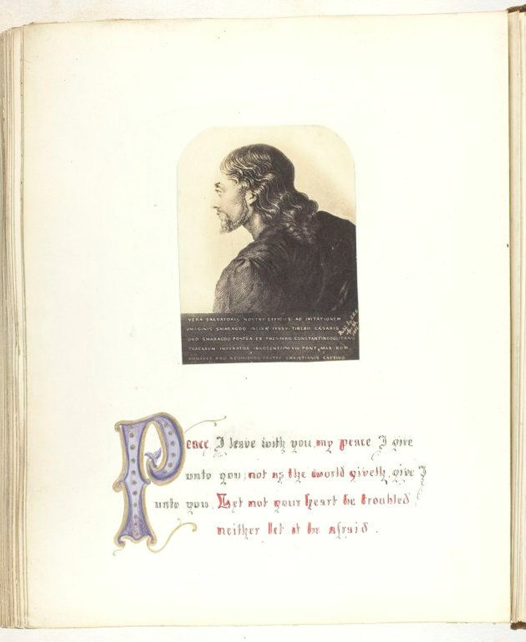 Sans titre [illustration de Jésus avec citation biblique], 1855-68 - Georgina Cowper