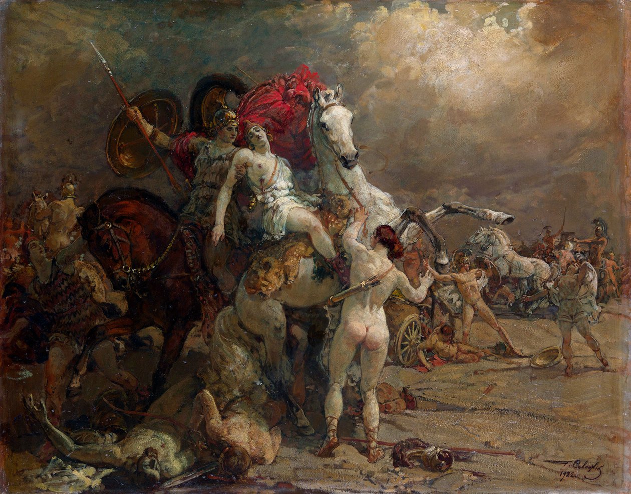 La guerrière blessée Camille - Georgiy Konstantinovich Savitsky