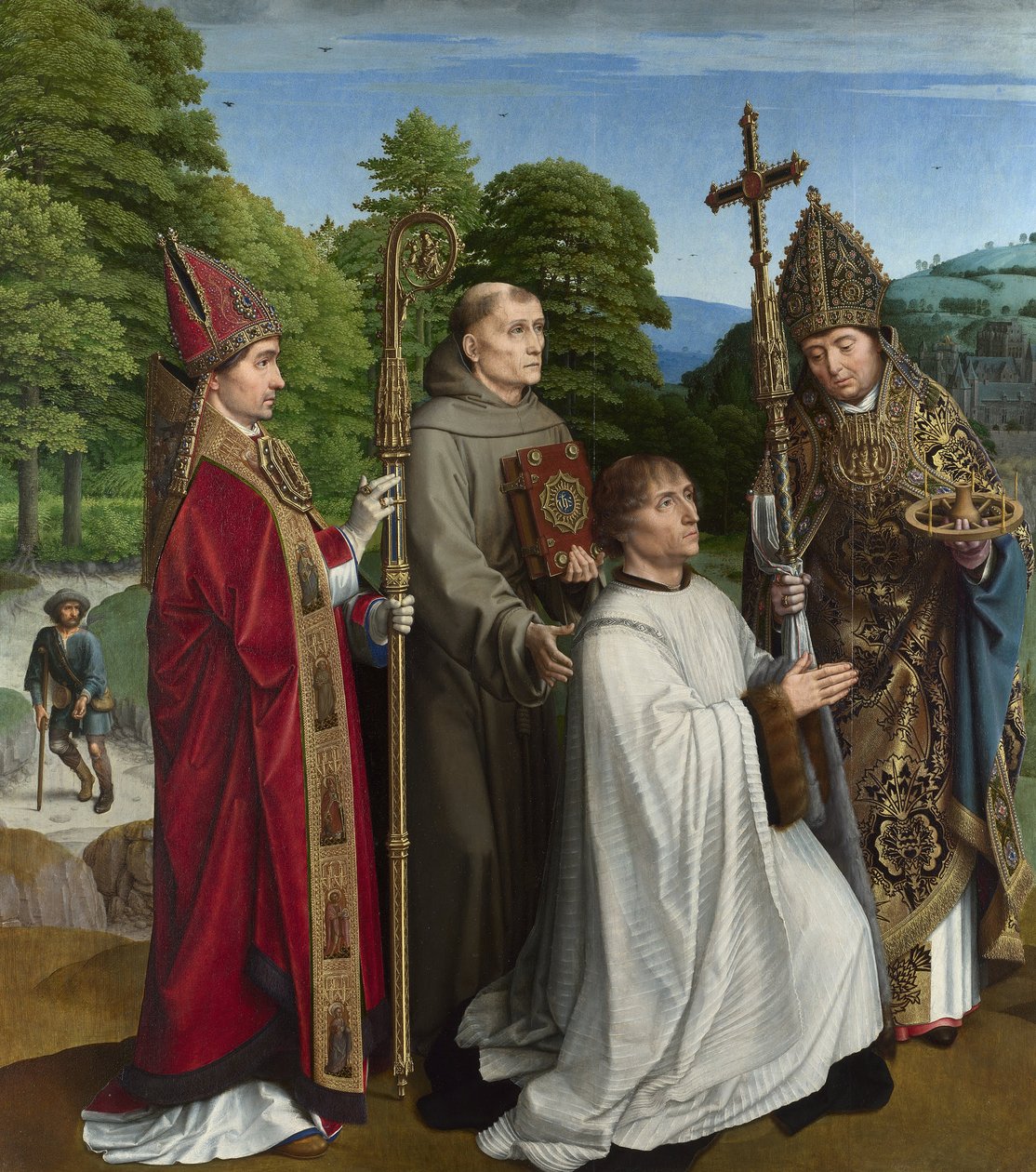Chanoine Bernardijn Salviati et trois saints - Gerard David