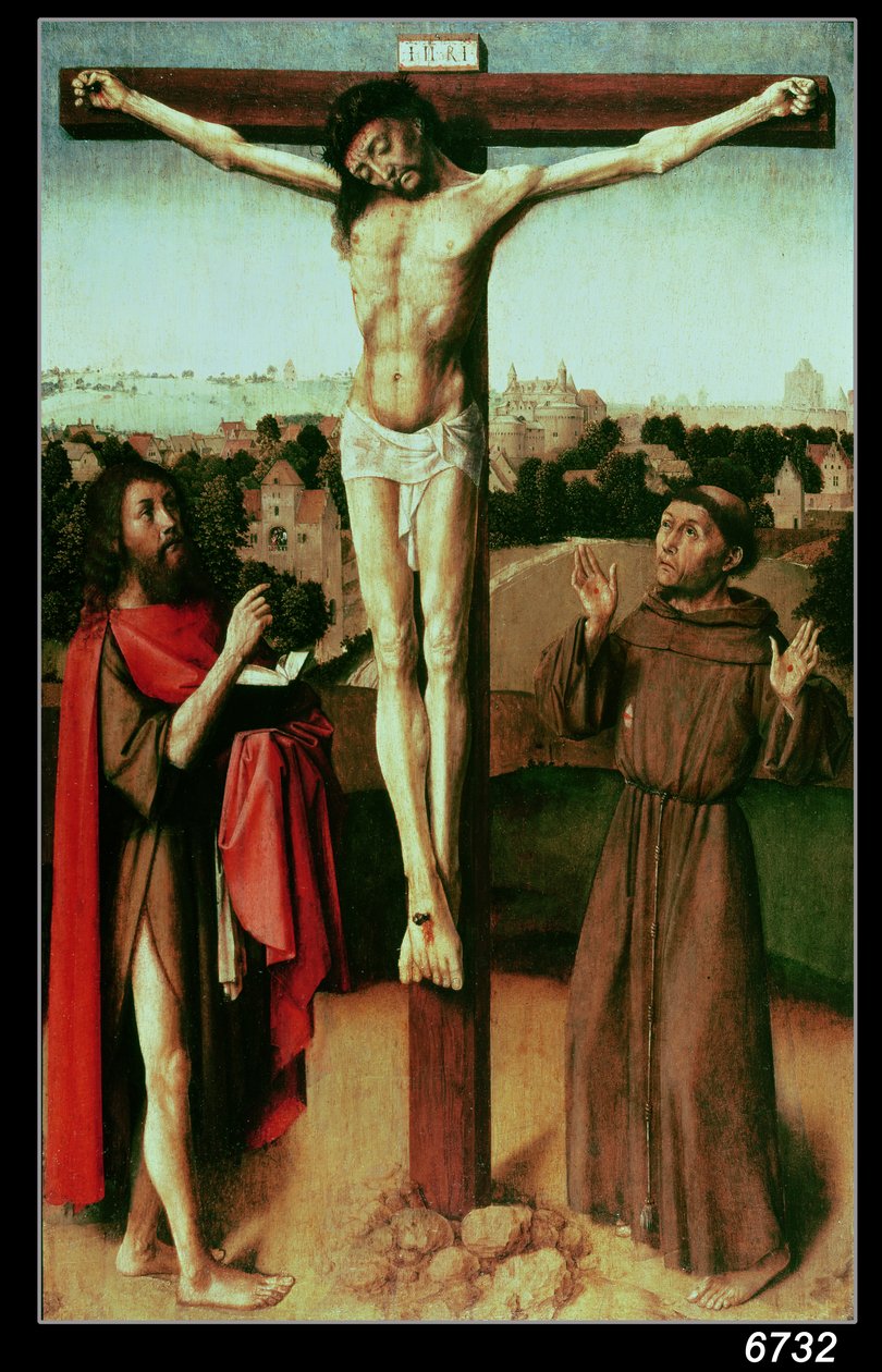 Christ en croix entre Saint Jean et Saint François - Gerard David