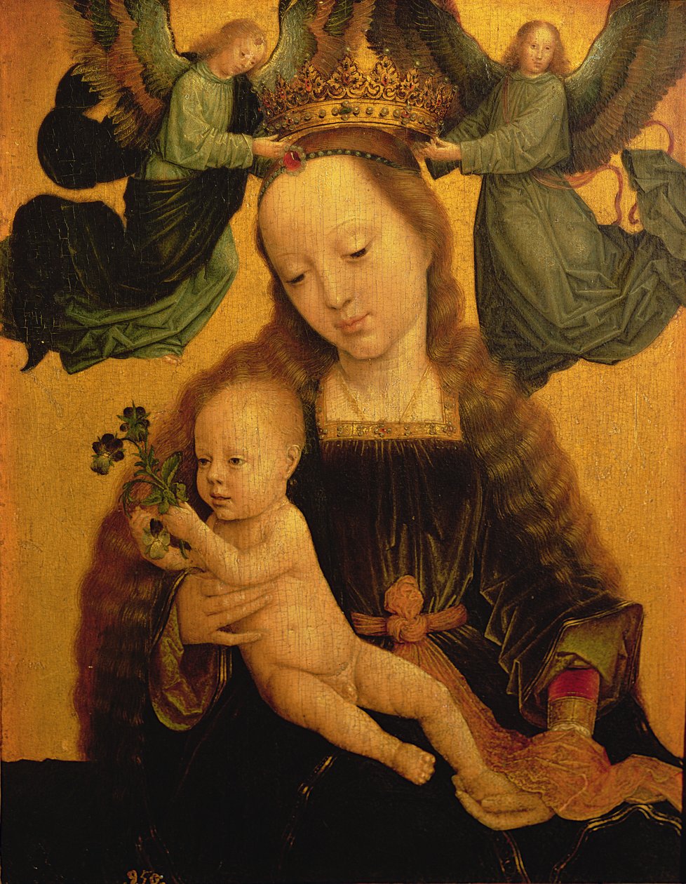 Madone et Enfant couronnés par deux anges, vers 1520 - Gerard David
