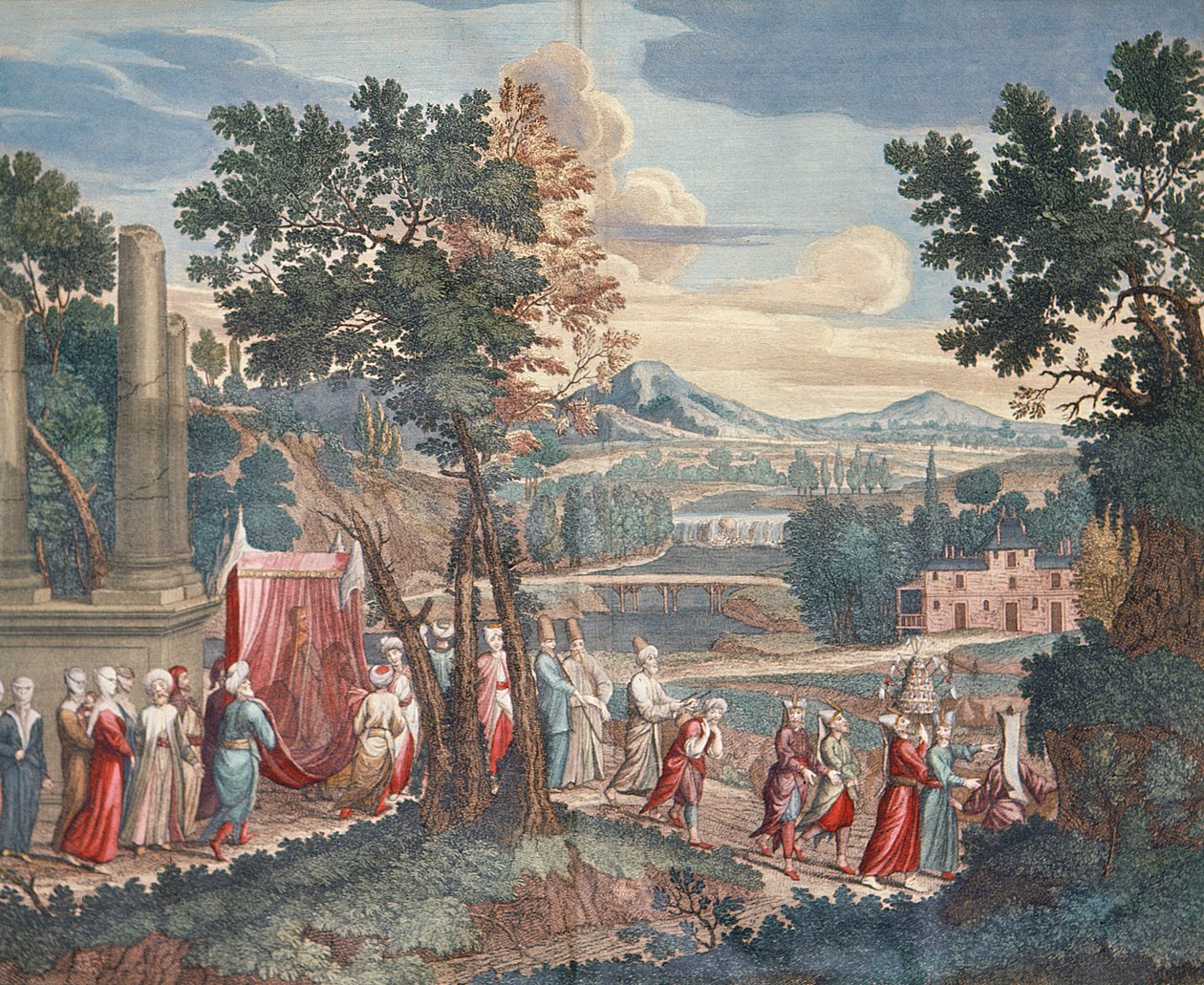 Procession de mariage turc, 1712-13 - Gerard Jean Baptiste Scotin