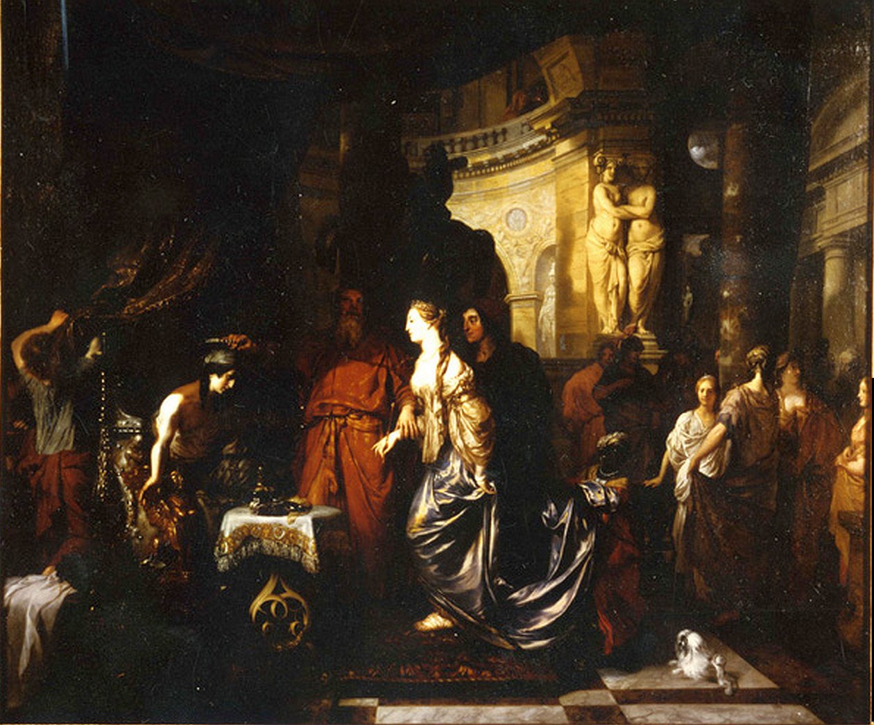 Le roi Séleucos I. remet à son fils Antiochos la royauté et sa seconde épouse Stratonice I - Gerard de Lairesse