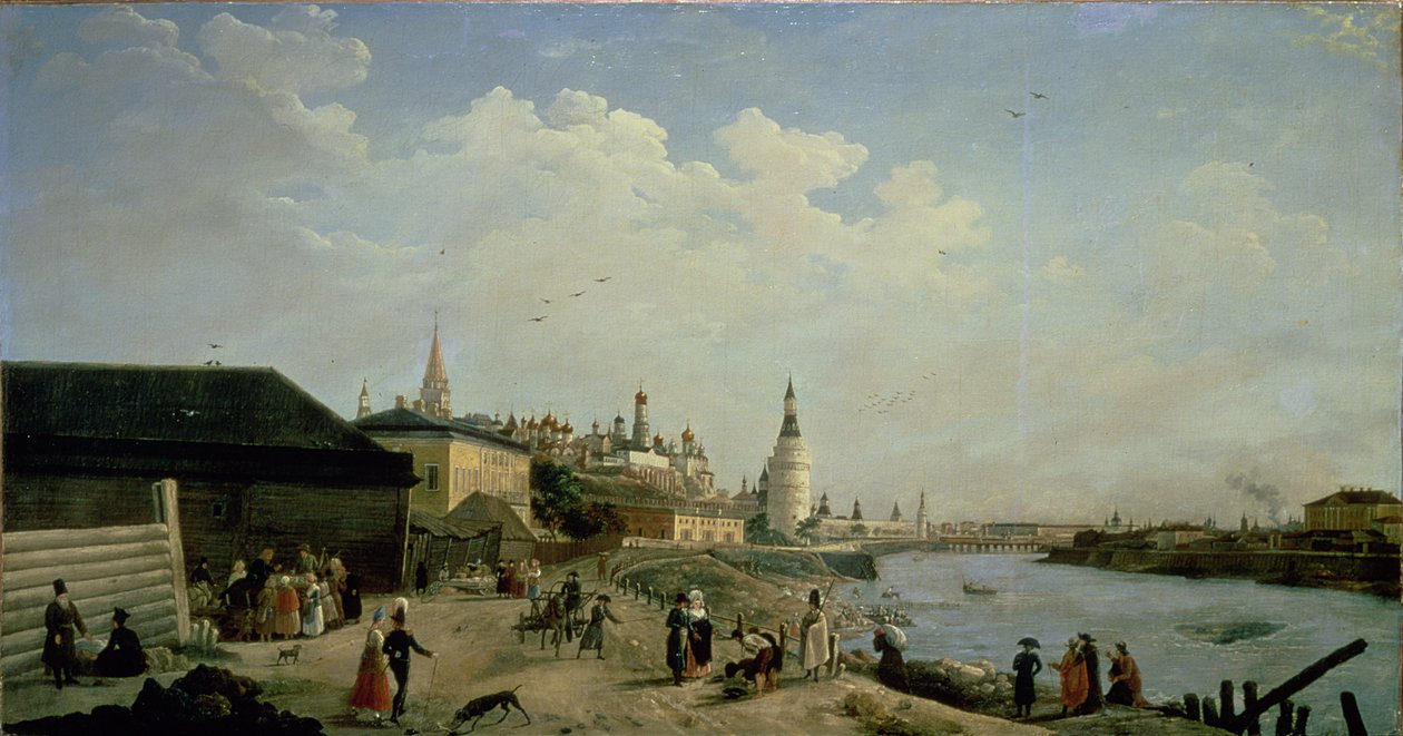 Vue du Kremlin depuis le pont Kamenniy, Moscou - Gerard de la Barthe