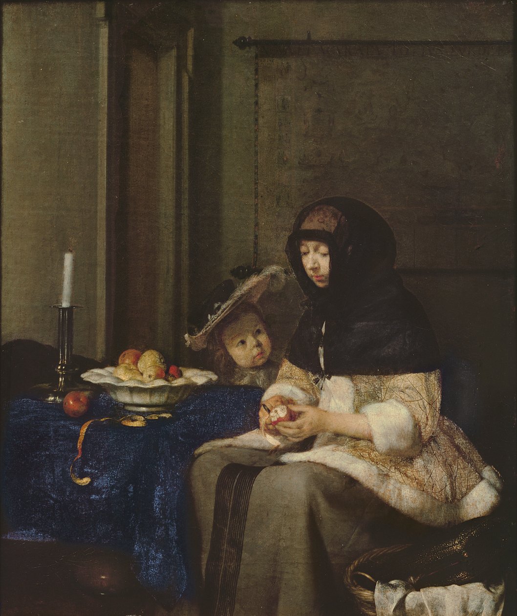 Femme épluchant des pommes, vers 1660 - Gerard ter Borch