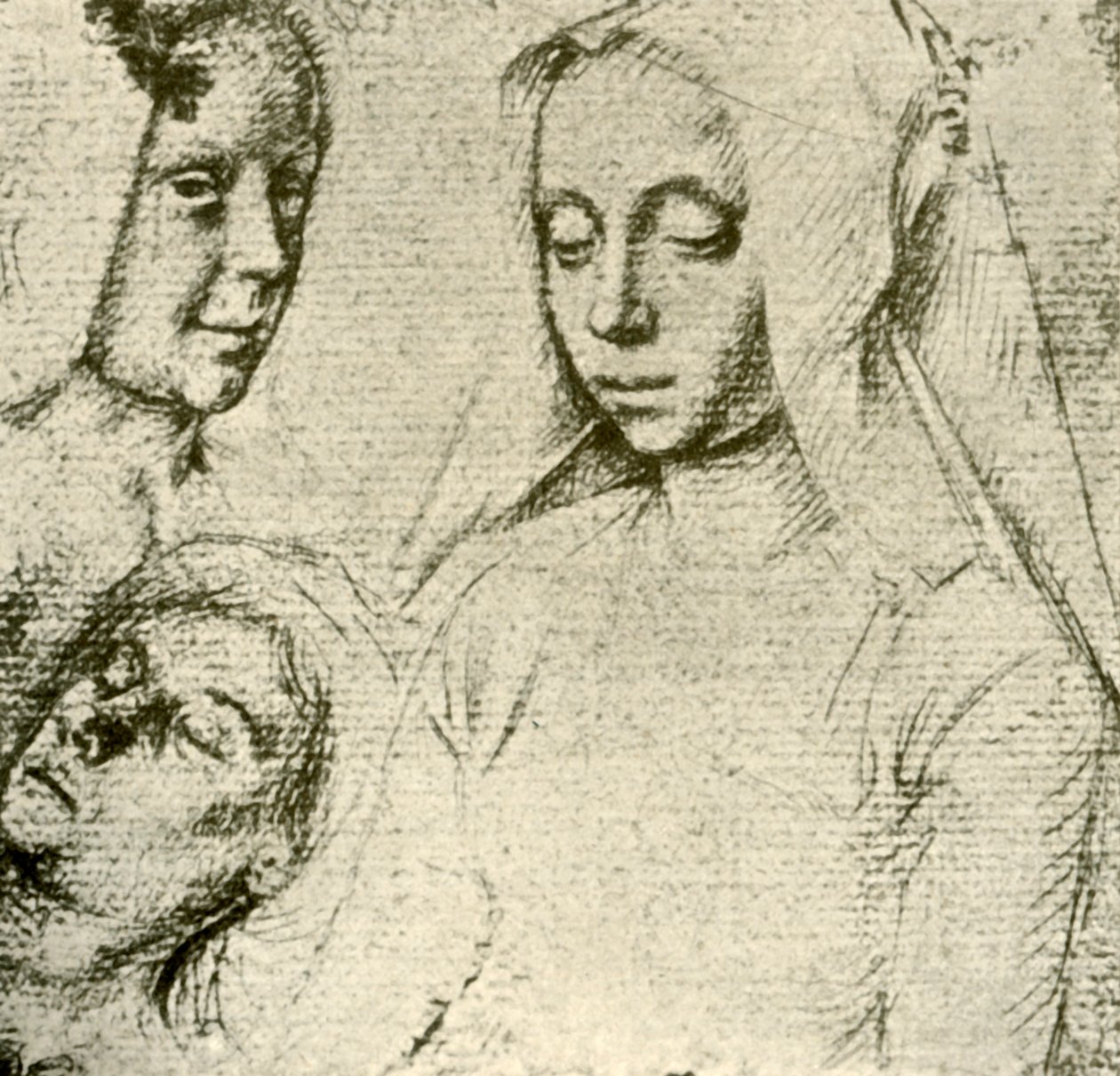 Trois têtes féminines - Gerard David