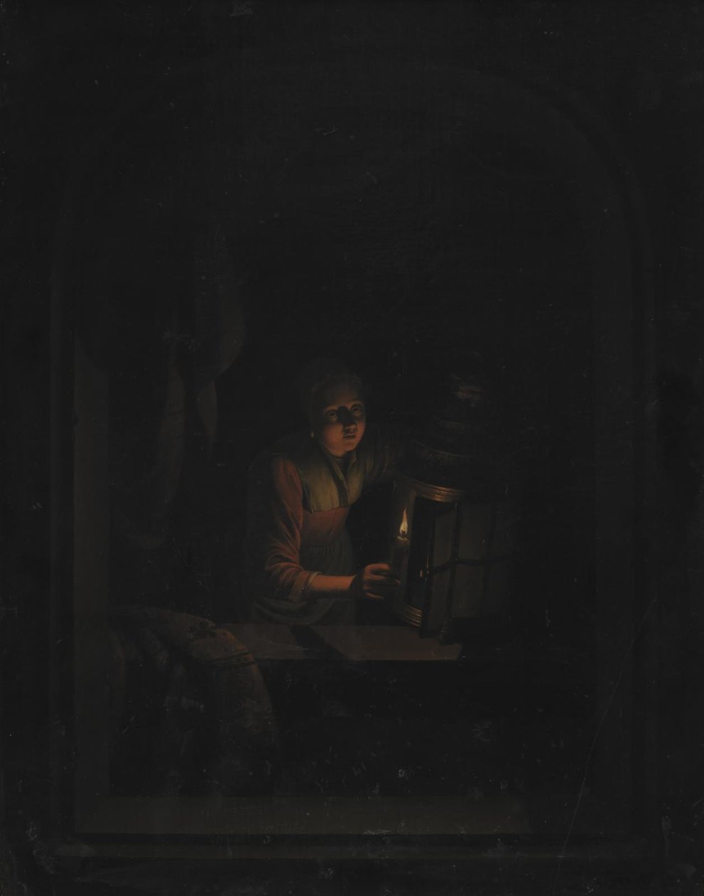 Fille avec une bougie - Gerrit Dou
