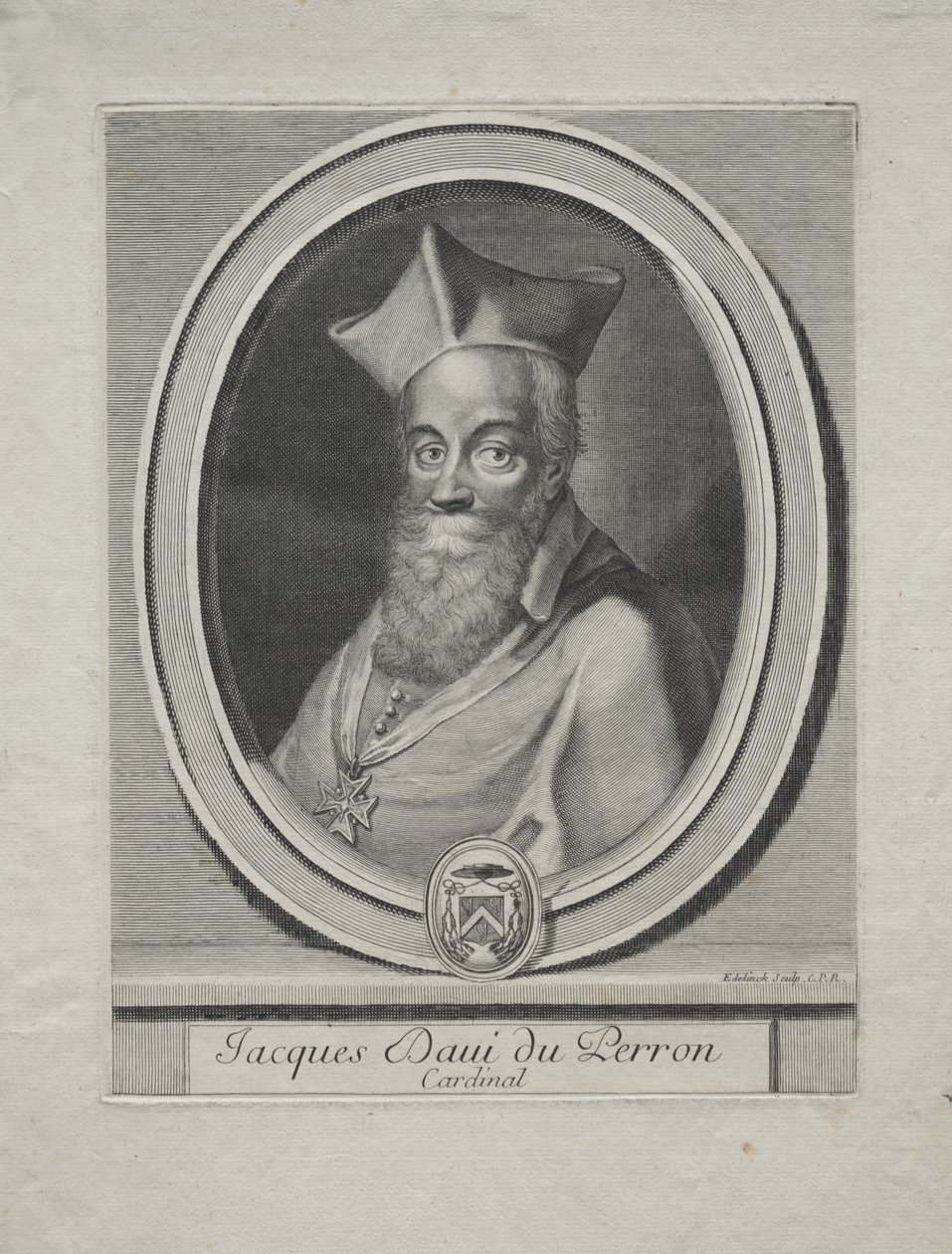 Cardinal Jacques Davey Duperron - Gérard Edelinck