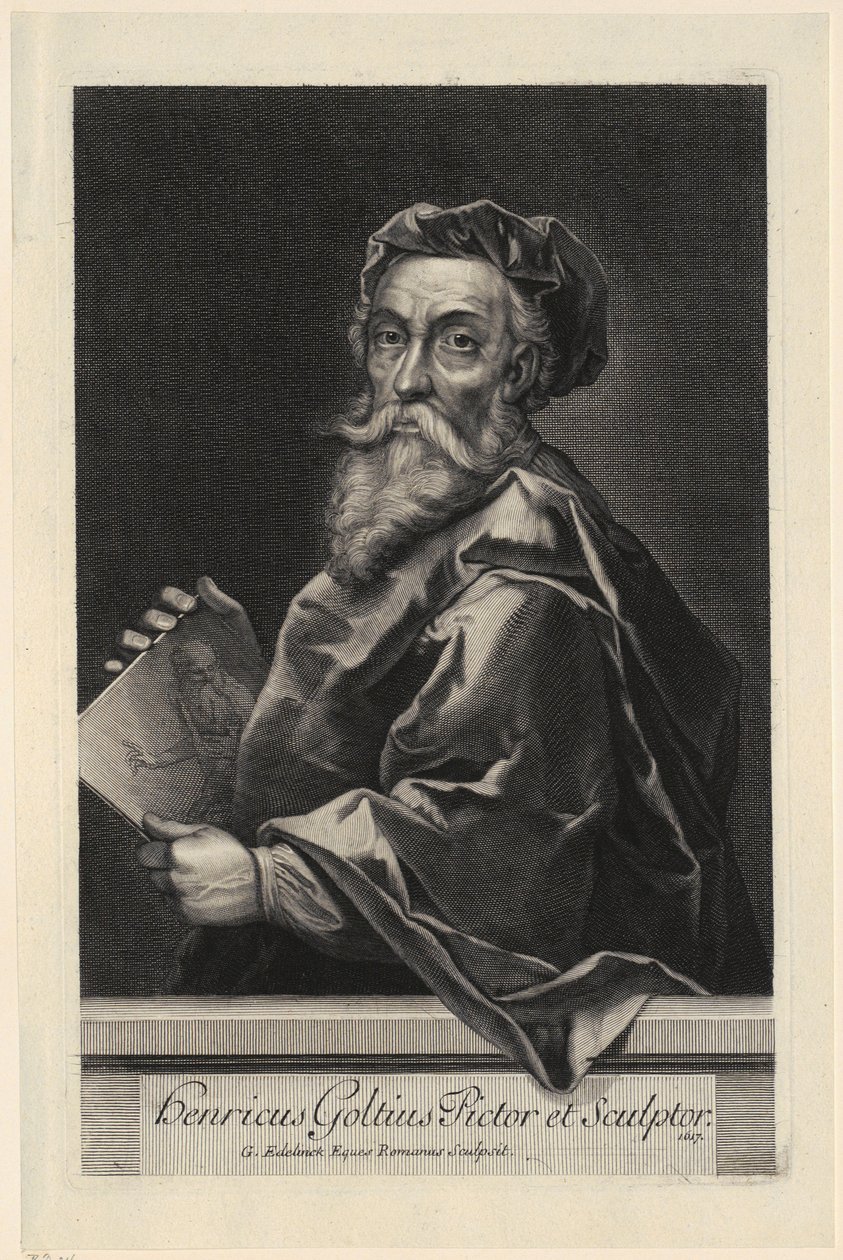 Portrait de Hendrick Goltzius - Gérard Edelinck