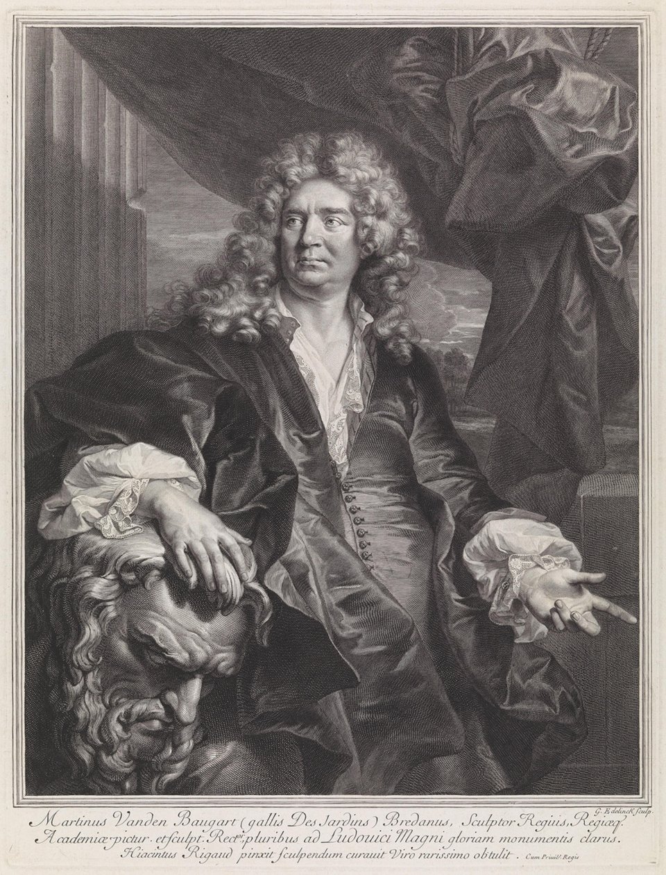 Portrait de Martinus van den Baugart - Gérard Edelinck
