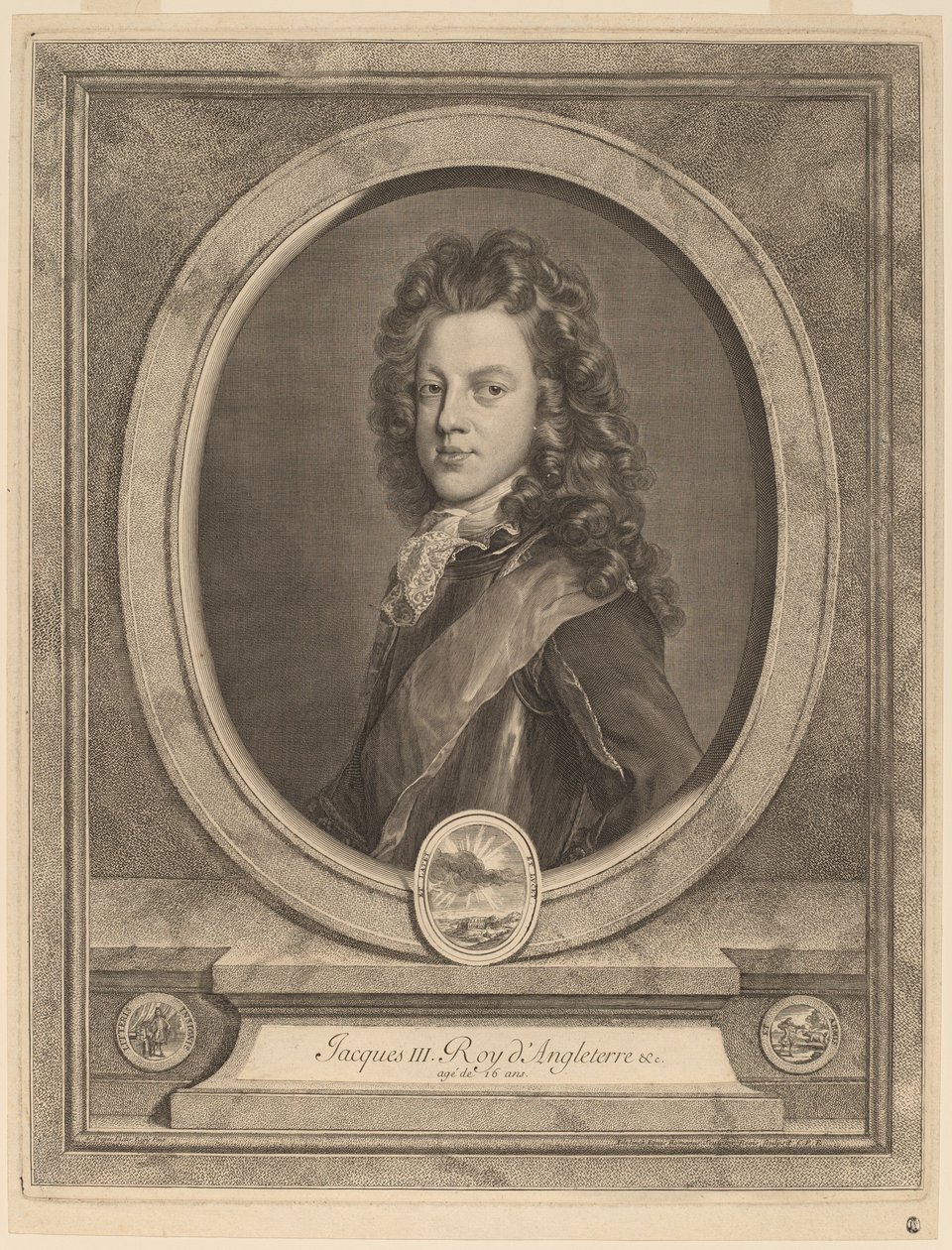 Jacques III, prince de Galles - Gerard Edelinck after François de Troy