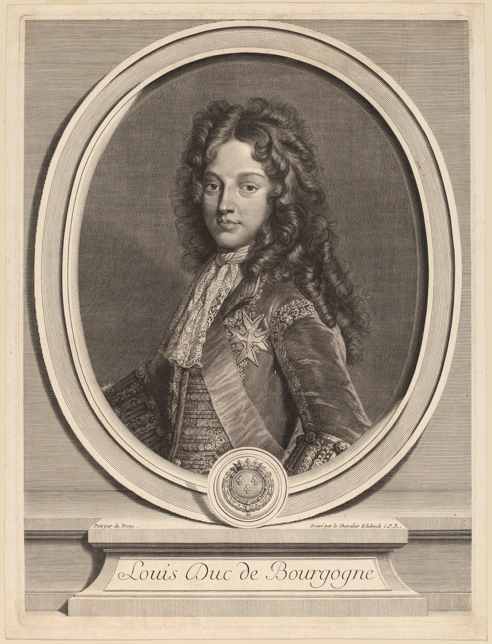 Louis, duc de Bourgogne - Gerard Edelinck after François de Troy