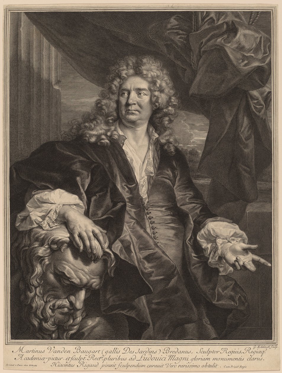 Martin Desjardins - Gerard Edelinck after Hyacinthe Rigaud