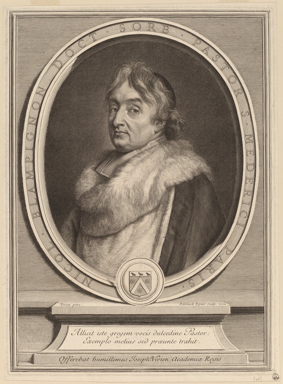 Nicolas de Blampignon - Gerard Edelinck after Joseph Vivien