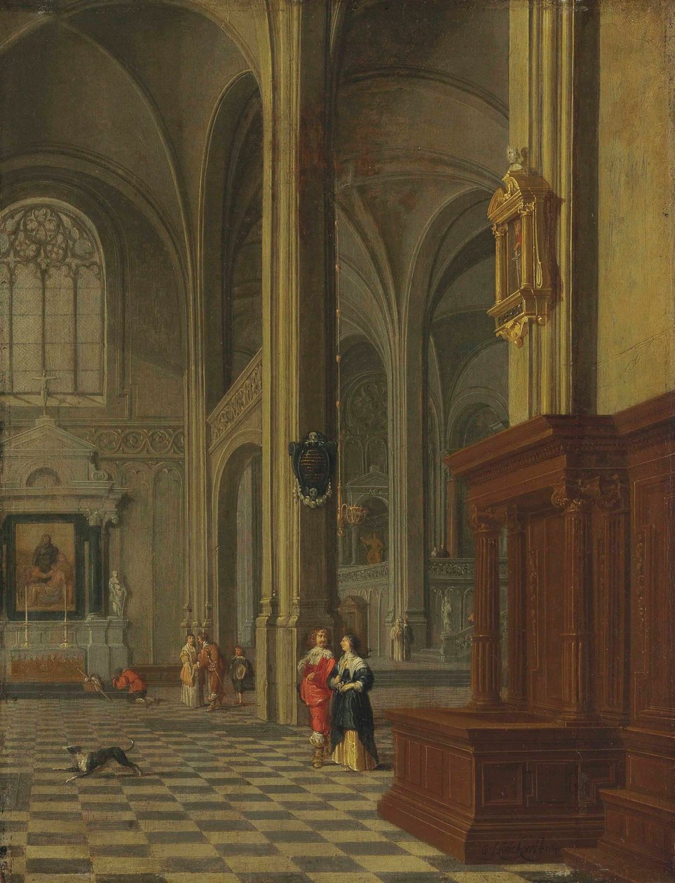 Allemand : Inneres einer Kirche Un intérieur d