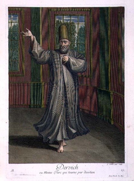 Derviche, ou moine turc tournoyant en dévotion - Gerard Jean Baptiste Scotin