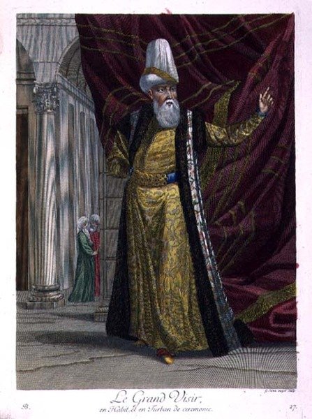 Le Grand Vizir, en robes et turban cérémoniels - Gerard Jean Baptiste Scotin