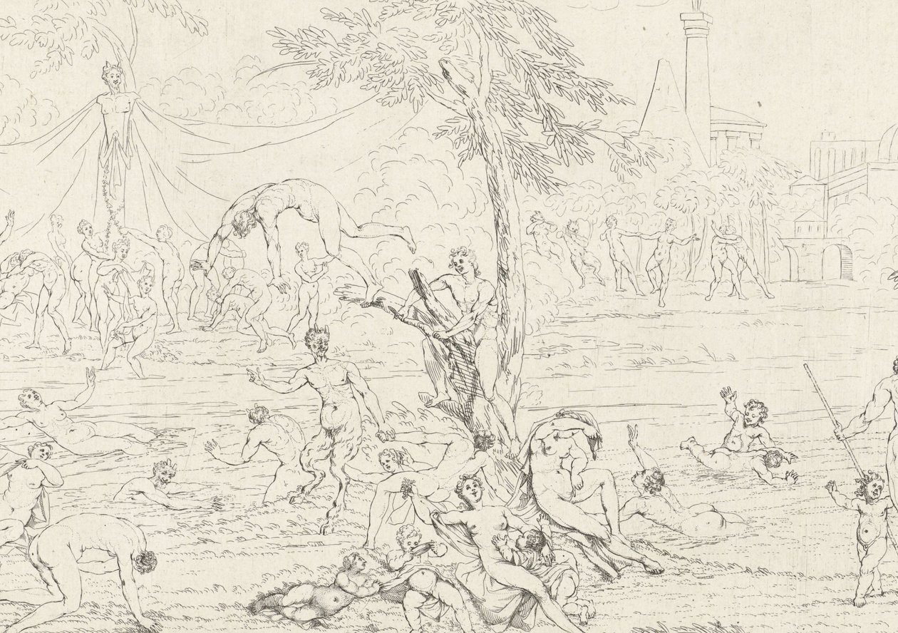 Nymphes et bacchantes se baignant - Gerard Melder