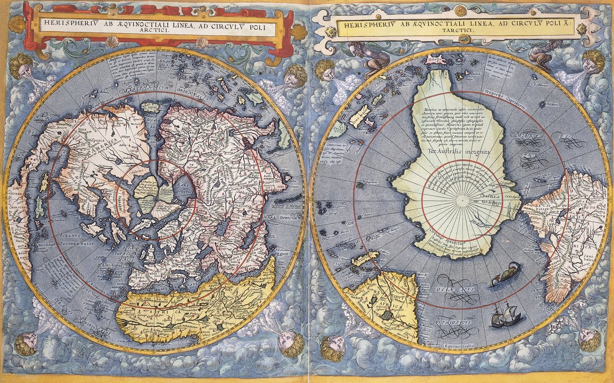 Pôles Nord et Sud, 1593 - Gerard de Jode