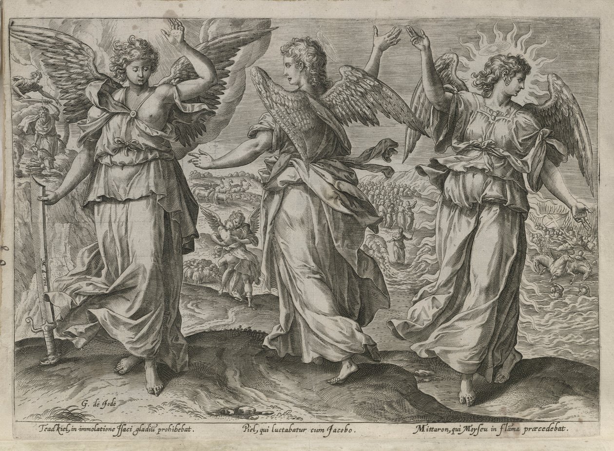 Les anges Taedkiel, Piel et Mittaron - Gerard de Jode