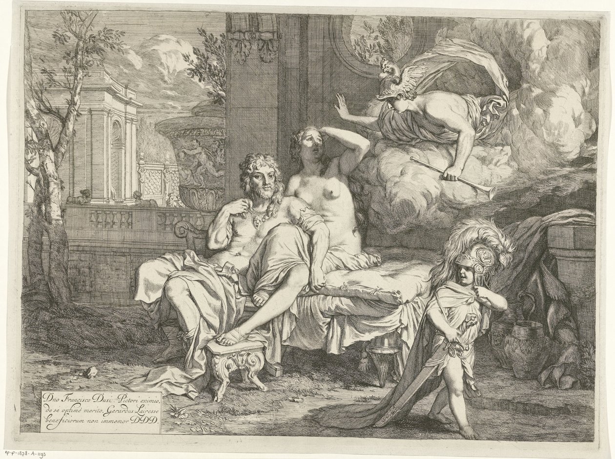 Mercure ordonne à Calypso de laisser partir Ulysse - Gerard de Lairesse
