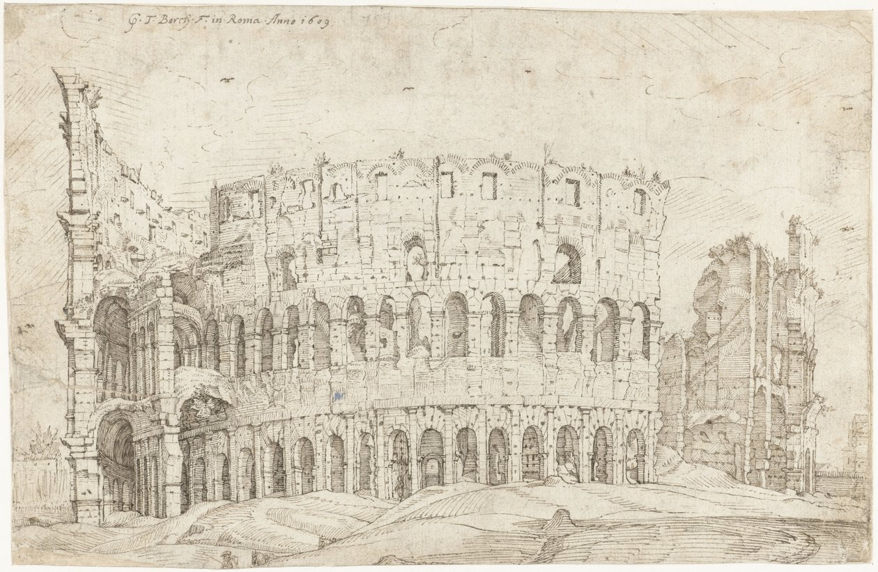 Extérieur des ruines du Colisée, Rome - Gerard ter Borch