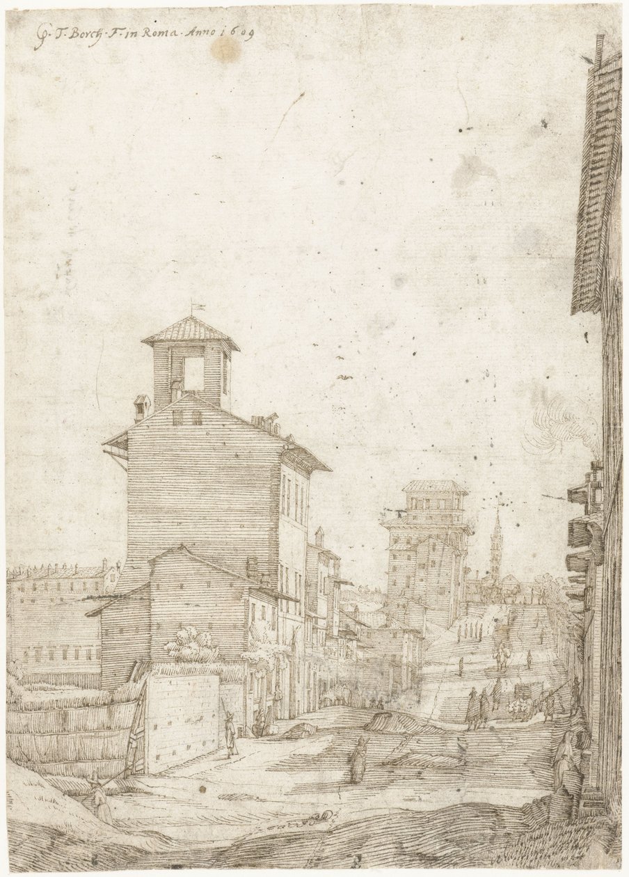 Vue de la Via Panisperna vers la Santa Maria Maggiore, Rome - Gerard ter Borch