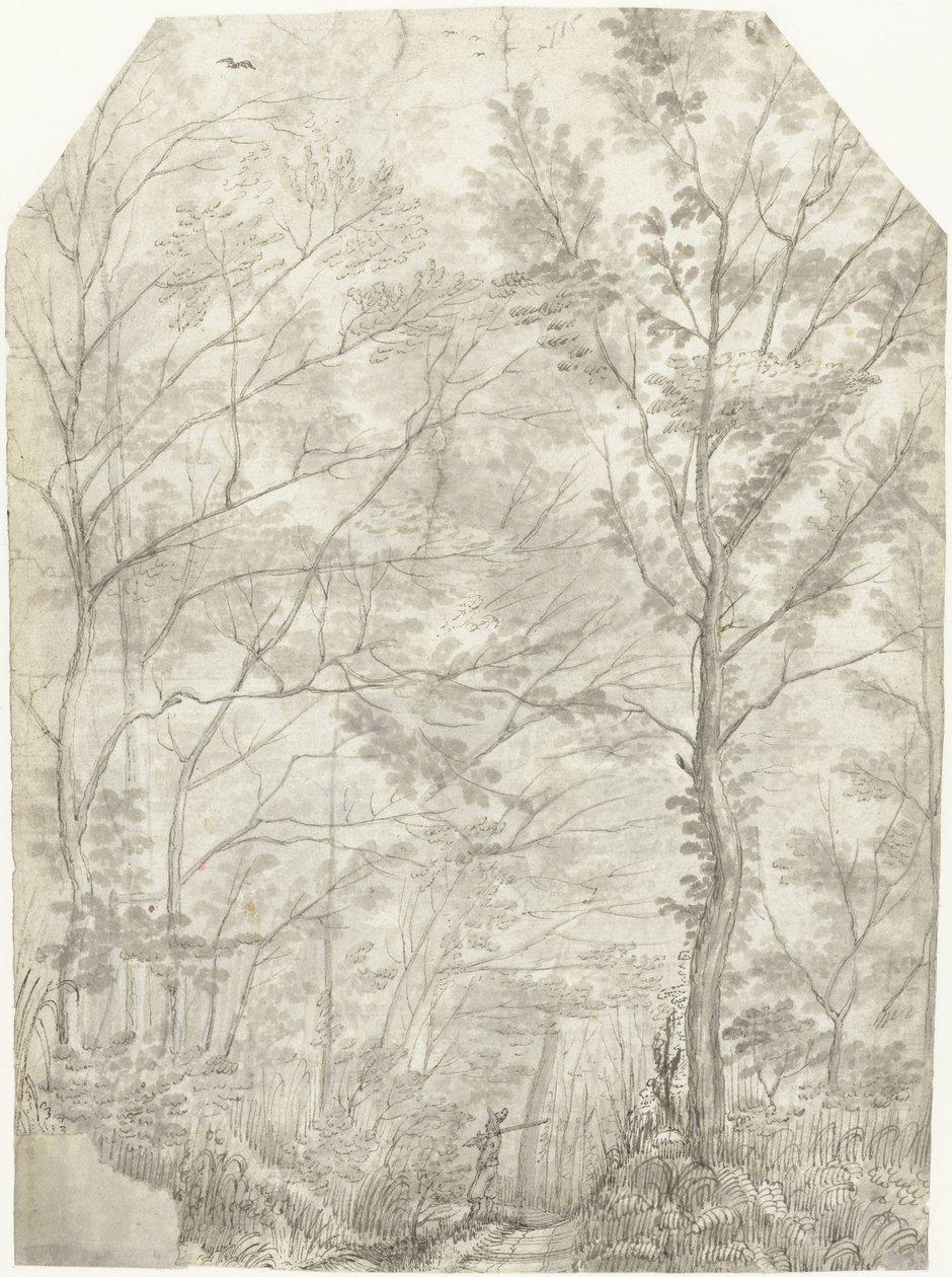 Bois de la Villa Madama près de Rome, avec un chasseur - Gerard ter Borch (I)