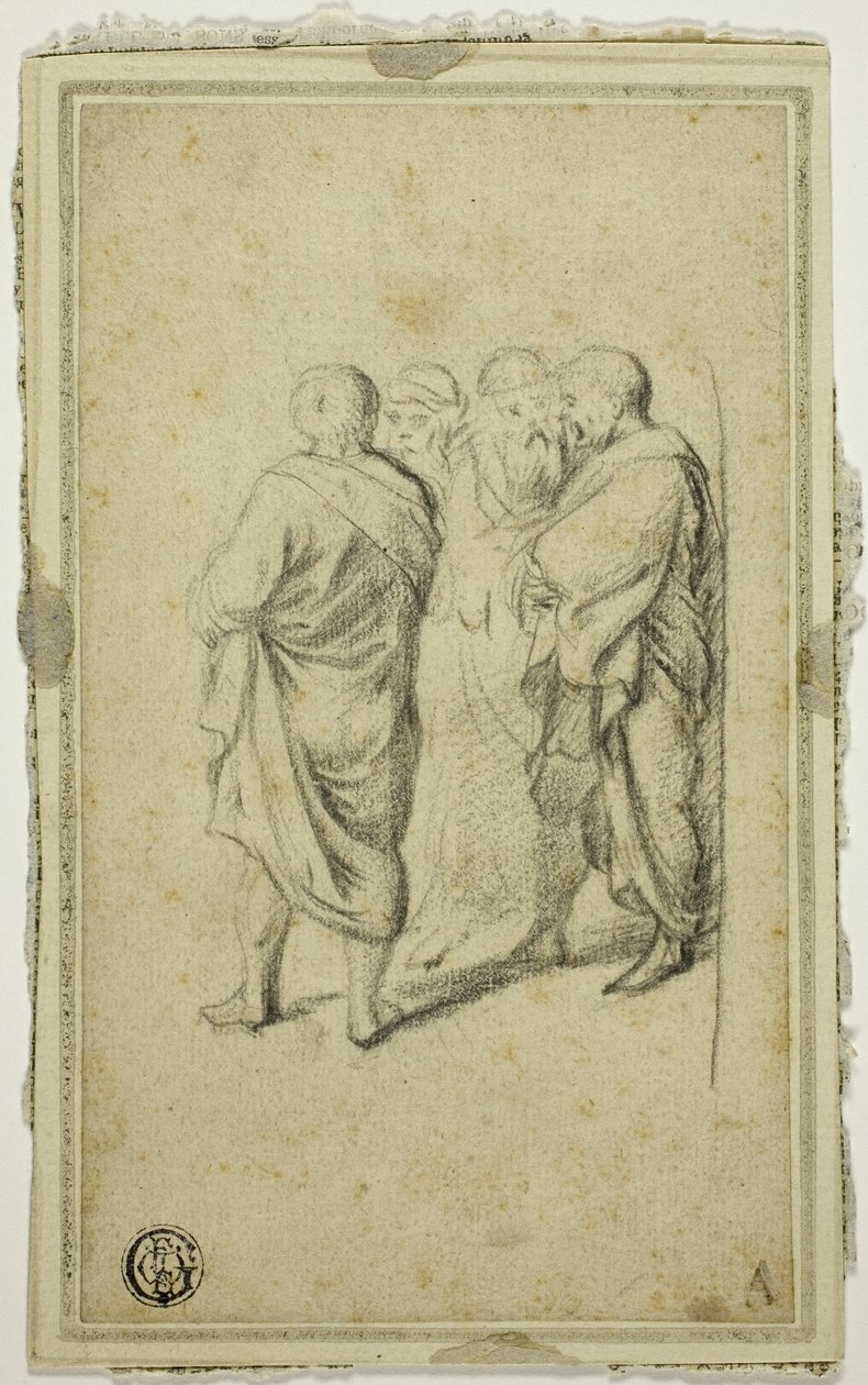 Groupe de quatre hommes en toge - Gerard ter Borch