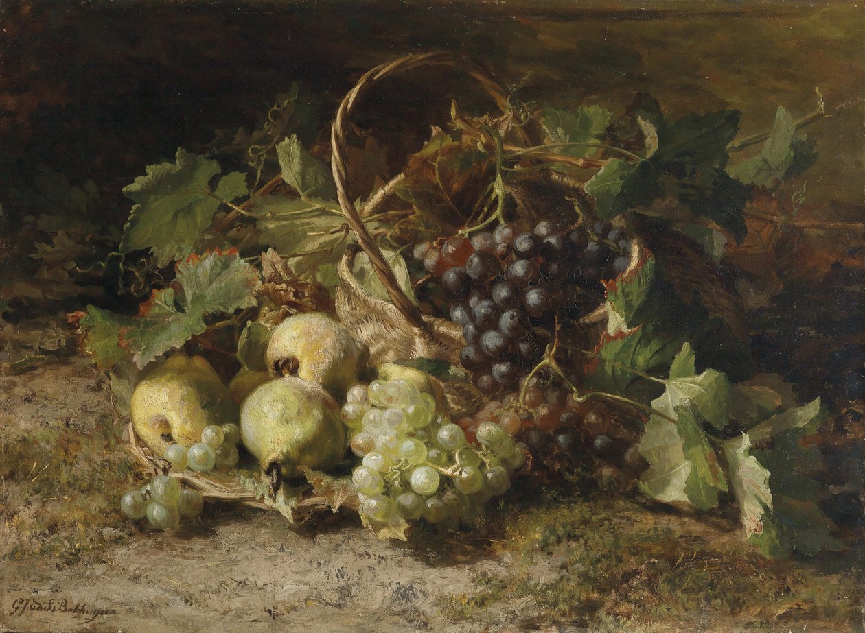 Néerlandais : Stilleven met druiven en peren Nature morte aux raisins et aux poires - Gerardina Jacoba van de Sande Bakhuyzen