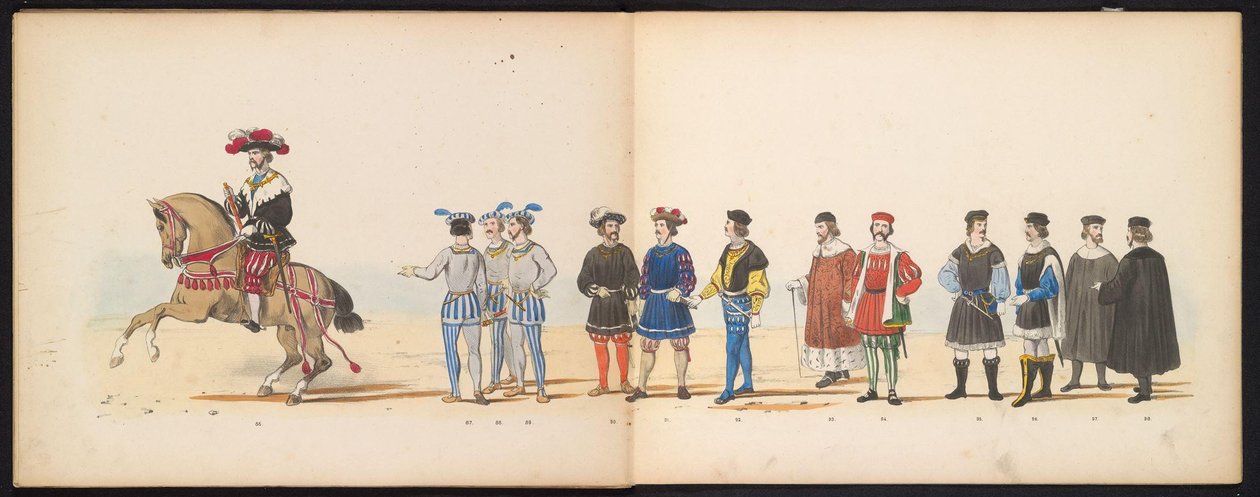 Maskerade van de Leidse studenten, 1855 - Gerardus Johannes Bos