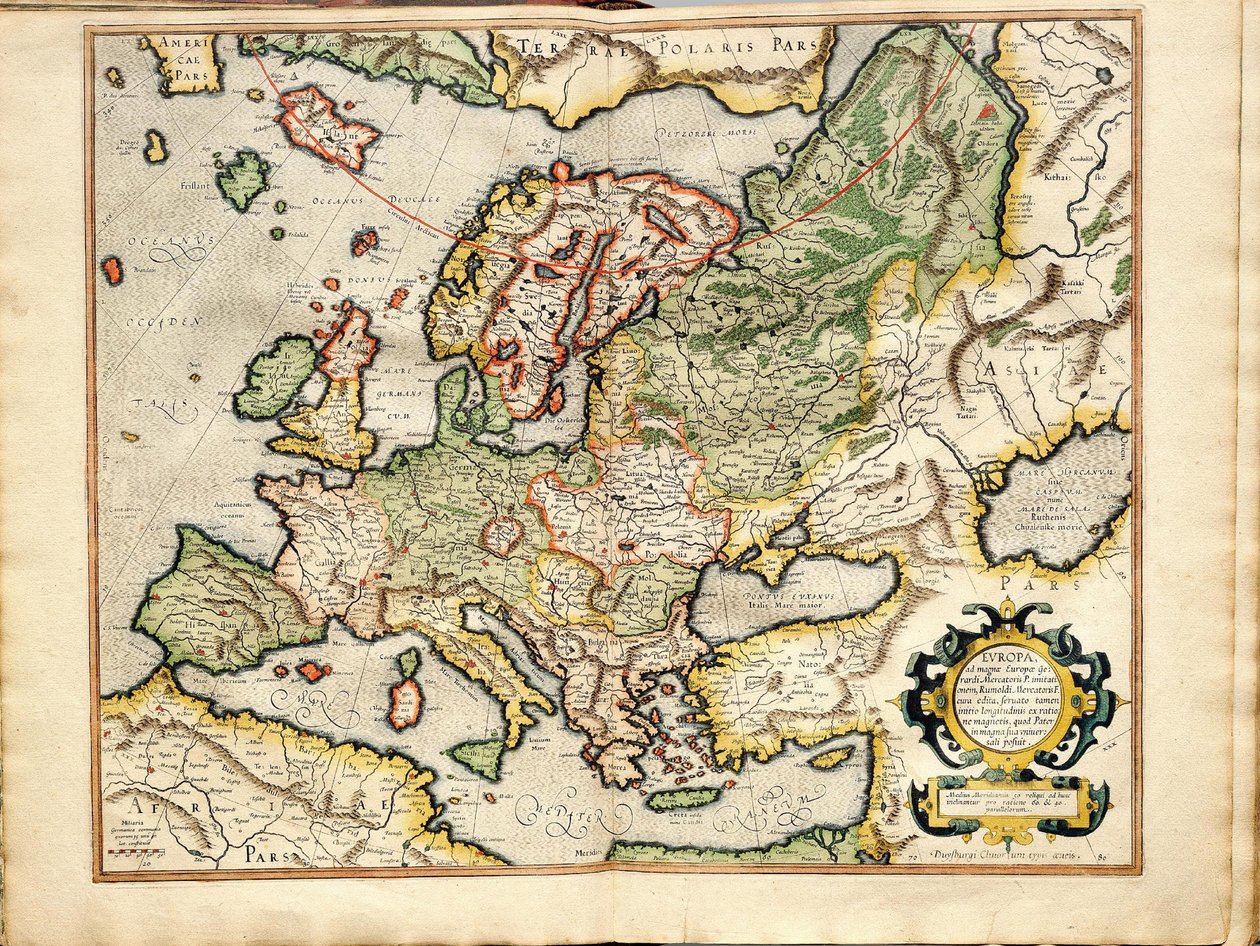 Atlas sive Cosmographicae Meditationes de Fabrica Mundi et Fabricati Fugura Europe: Livonie, Russie - Gerardus Mercator