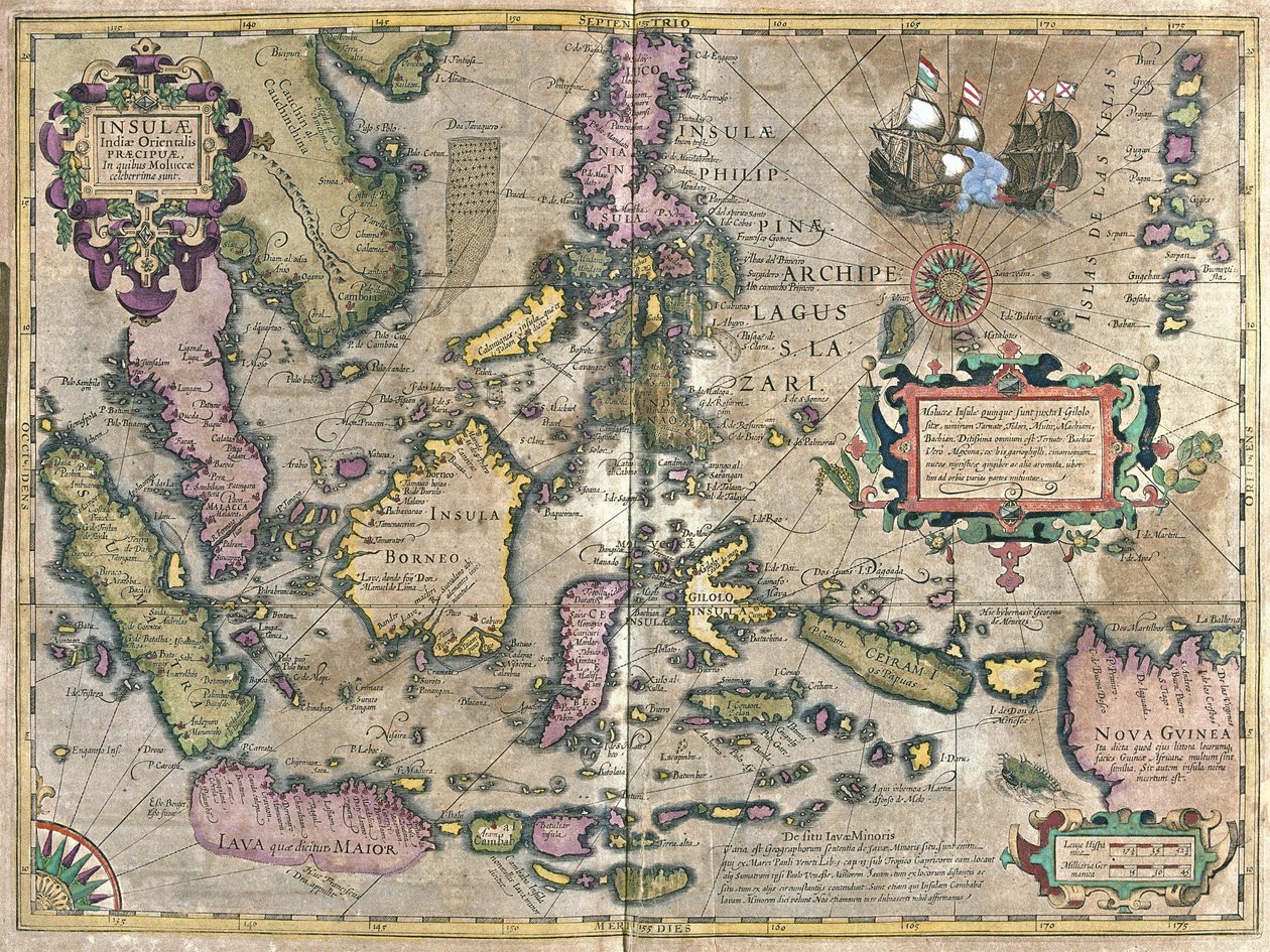 Inde orientale avec Bornéo et Philippines (gravure) - Gerardus Mercator