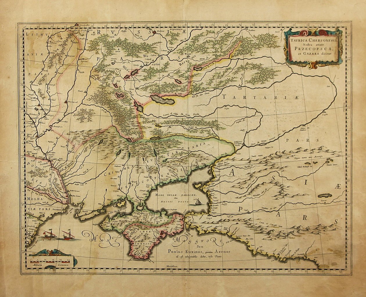 Taurica Chersonesus. Carte de la Crimée, 1595 - Gerardus Mercator