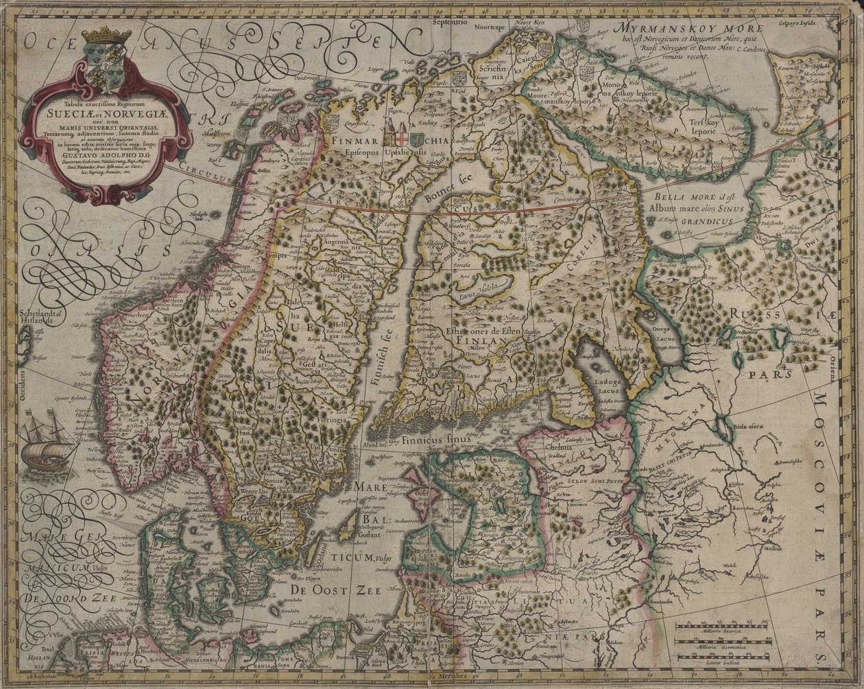 Tabula exactissima regnorum Sueciae et Norvegiae - Gerhard Mercator