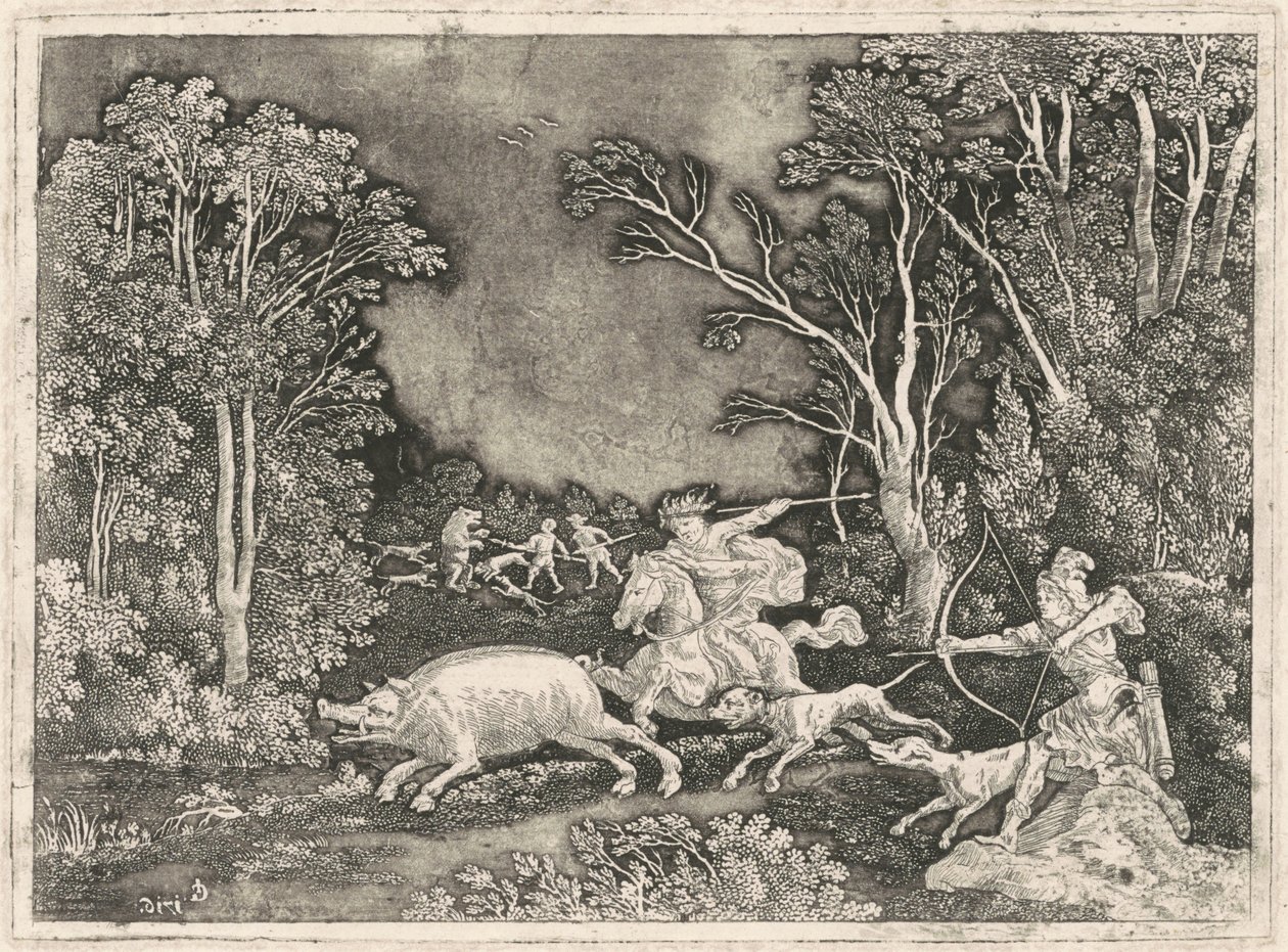 Chasse au sanglier antique - Gerhard Janssen