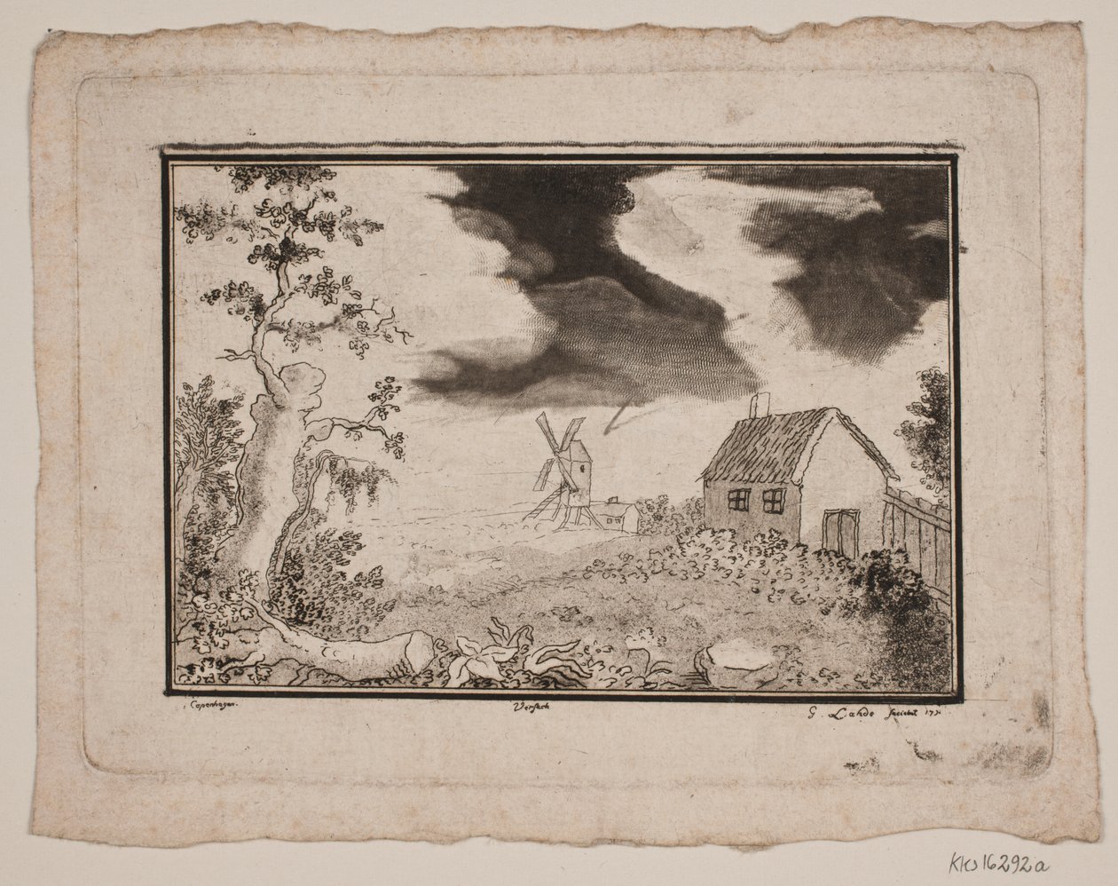 Paysage avec Maison et Moulin - Gerhard Ludvig Lahde