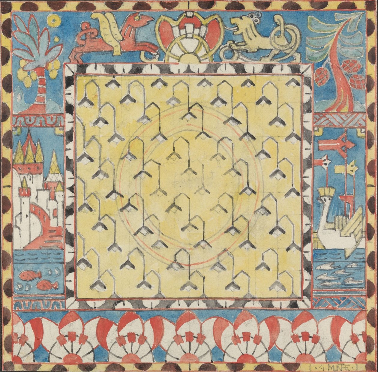Østerlandsk Teppichmuster - Gerhard Munthe