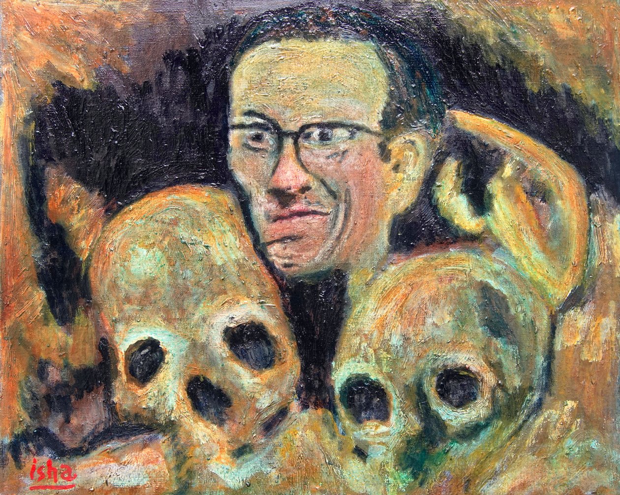 Crumb Skulls (hommage à R.Crumb), 2019 (huile sur toile) - Gerhardt Isringhaus
