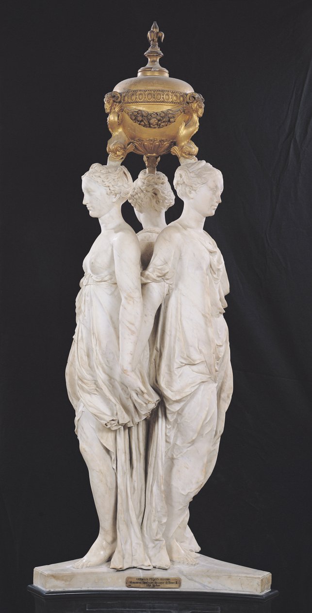 Les Trois Grâces, monument funéraire avec le cœur d