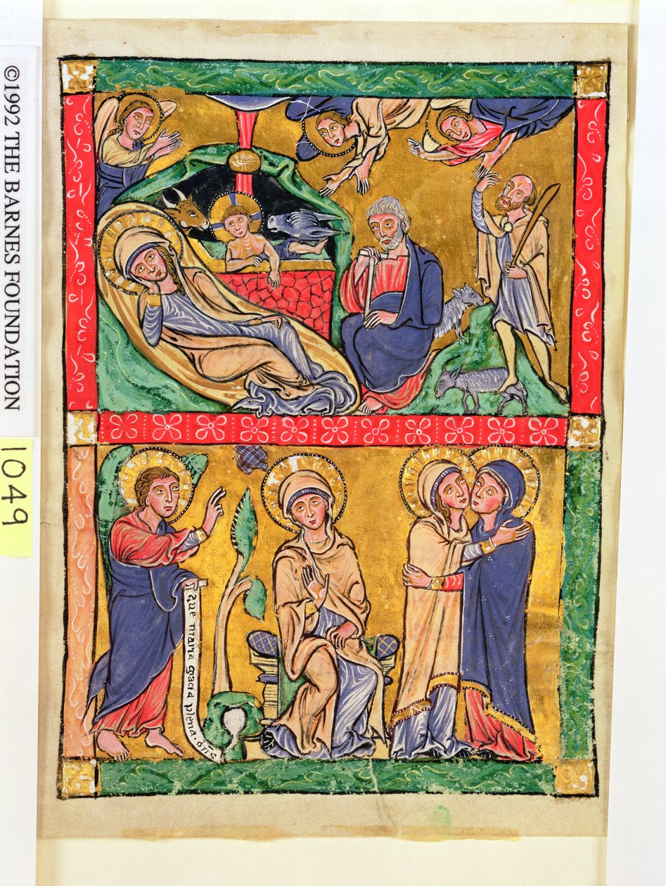 Naissance du Christ, Annonciation et Visitation, 1200 - German School