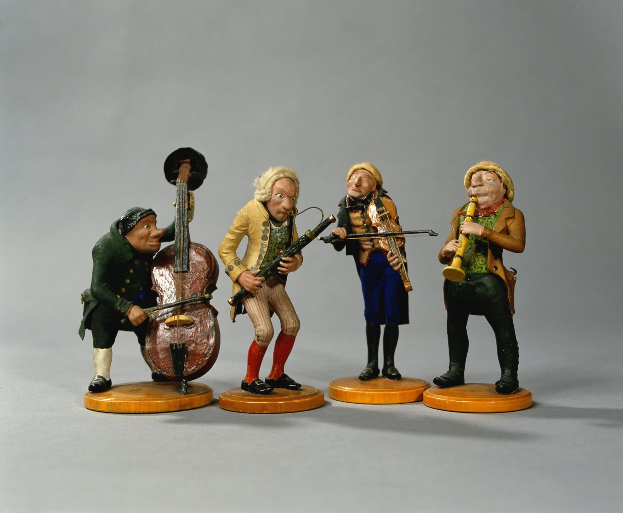 Figurines caricaturales de musiciens, fabriquées à Nuremberg, 1836 - German School