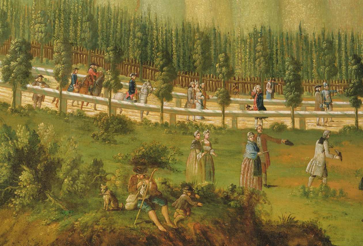 Frédéric le Grand à cheval dans la Maulbeerallee, près de Sanssouci, 1770 - German School